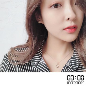 【00:00】韓國設計不規則金屬線條吊墜個性項鍊