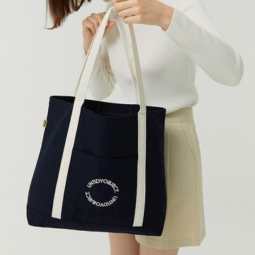 韓國製自家品牌Untidy 刺繡文字袋 Object Bag