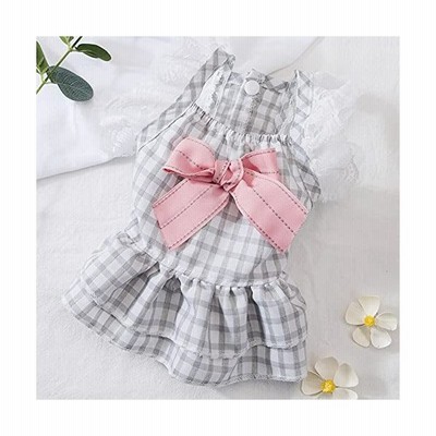 Dekori 犬の服 ワンピース ペット 犬服 猫服 お姫様 可愛い おしゃれ チェック柄 レースのプリンセスドレス 蝶結び 小型犬 中型犬 洋服 猫 通販 Lineポイント最大get Lineショッピング