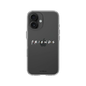 iPhone 16 Clear Case（相機按鈕） 透明 - Friends - 六人行Logo(白）