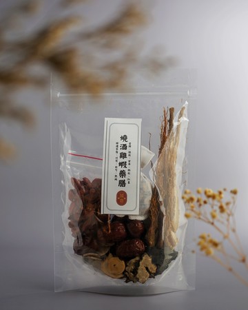 【誠意中西藥局】??養身藥膳系列----秘傳燒酒雞蝦 養生藥膳110g/包 ? 冬日進補，暖心又暖胃?