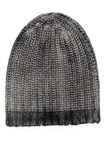 Avant Toi - washed-effect knitted beanie - unisex - Cashmere/Merino - One Size - Grey