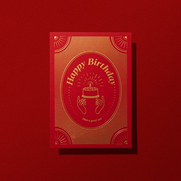 祝賀卡系列 Birthday Card 生日咭 燙金 信封