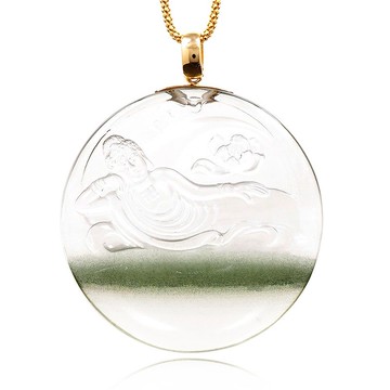 【正佳珠寶】綠幽靈 頂級千層幽靈 醒悟臥佛 30g 綠幽靈吊墜