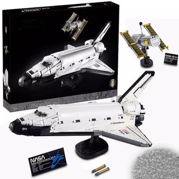 跨境航天系列創意89889發現號飛機太空飛機船拼裝積木玩具兼10283