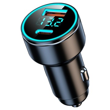 YORI CAR 優里 車用電源供應器 雙孔超級快充 USB Type-C 20W快充  黑色  C08