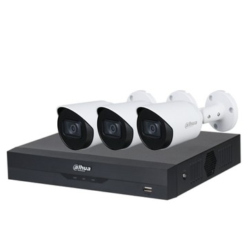 Dahua 昌運監視器 套餐 DH-XVR5104HS-I3 4路主機+DH-HAC-HFW1500TN-A 5百萬畫素攝影機*3