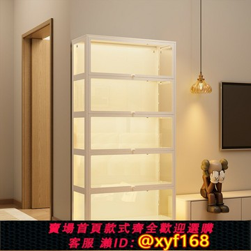 {台灣公司貨 可打統編}家用手辦柜樂高展示柜帶燈防爆玻璃柜痛柜泡泡瑪特吧唧谷子收納柜