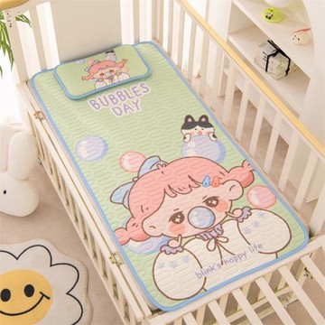 奈奈美兒童卡通乳膠涼席寶寶幼兒園可機洗奈奈美卡通涼席廠家批發