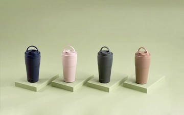【WOKY沃廚】渾圓杯 雙層陶瓷 550ml (4色可選)-不含吸管