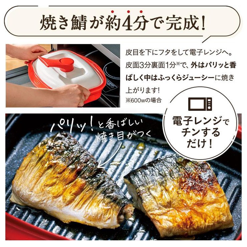 電子レンジ専用調理器 レンジメートプロ レンジ 調理 魚焼き プレート 