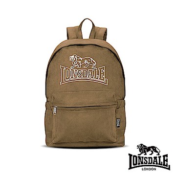 LONSDALE英國小獅 文青休閒後背包-淺棕 LD1346