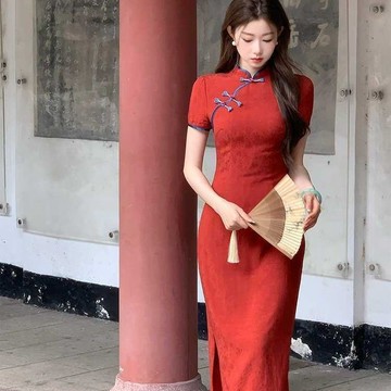 旗袍✨旗袍夏季新款2025改良年輕款少女日常可穿復古民國風新中式連衣裙✨227