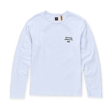 5th STREET｜山形｜男裝｜CAMPING TIME印花圖案長袖T恤｜白色
