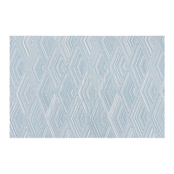 好物良品 典雅系列 輕奢紡織紋理PVC餐桌墊  44 x 29cm  淺藍麟紋  1個