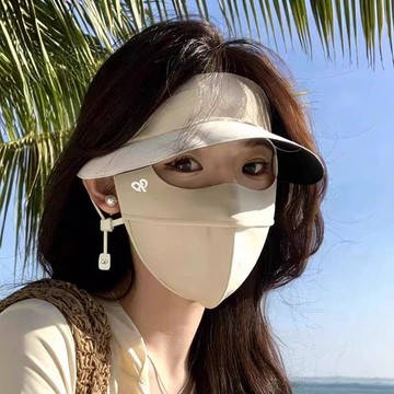 有貨在臺🚀99免運🚀防曬面罩女夏季2026新款騎行全臉遮陽全臉防紫外線透氣涼感臉基尼