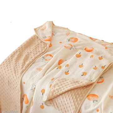 [凱美棉業] 兩入組隨機出色 豆豆毯紗布安撫蓋毯新生兒童小被子幼兒園寶寶毛毯空調夏涼被