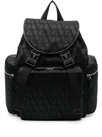 Valentino Garavani - Toile Iconographe backpack - men - Calf Leather/Nylon - One Size - Black