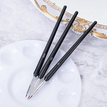 翻糖烘焙工具蛋糕餅干手繪細節描邊勾線五官細頭筆刷粉上色3件套