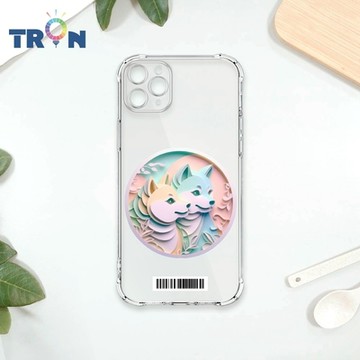 TRON IPhone 11 PRO MAX 可愛紙雕柴犬 四角防摔載具殼 軟殼 手機殼