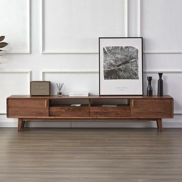 免運/公司貨 電視櫃 原木電視櫃 實木電視櫃 斗櫃 櫃子 北美黑胡桃木全實木電視柜櫻桃木客廳收納儲物柜 可開發票 全館五折 工廠現貨直銷 新品特價 z10234