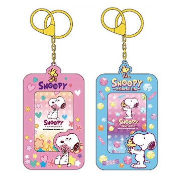 史努比SNOOPY 繽紛系列 鎖圈造型票卡夾(隨機出貨)