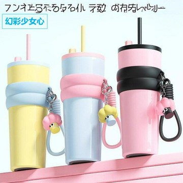 外貿冰霸杯316不銹鋼保溫杯高顏值大容量咖啡杯便攜車載吸管杯 鑫弘-數碼配件