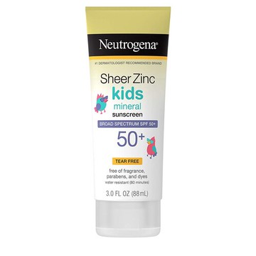 Neutrogena Sheer Zinc Kids Mineral Sunscreen SPF 50 3 oz