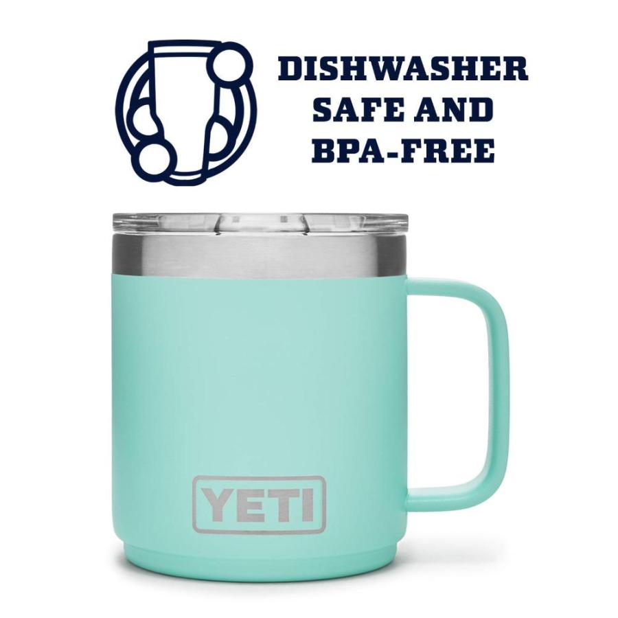 YETI Rambler oz Stackable Mug, Vacuum Insulated, Stainless Steel with MagSlider Lid, Seafoam