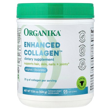 Organika, Enhanced Collagen™，原味，17.64 盎司（500 克）
