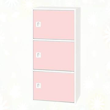 文創集-南亞塑鋼     川崎 南亞塑鋼1.4尺三開門內三格中高收納櫃-43.4x31x90.2cm免組