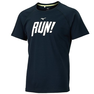 美津濃 Mizuno 男款 路跑 短袖 T恤 J2TAA50309 黑色