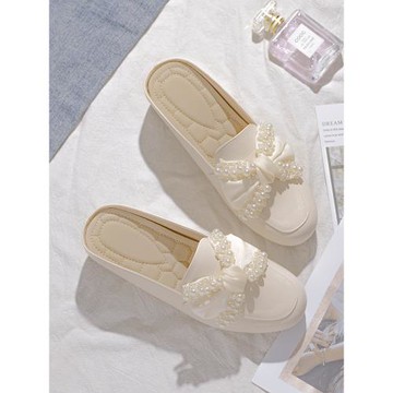 內增高包頭半拖鞋女夏外穿2025新款時尚穆勒鞋涼拖小個子半托單鞋