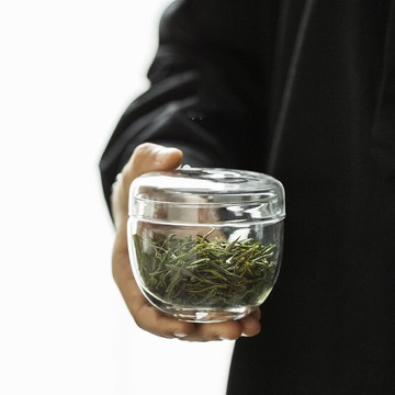 云窩玻璃普洱醒茶罐密封高檔功夫茶具迷你茶葉罐小號便攜日式存儲