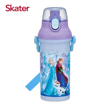 日本 SKATER - (兒童)銀離子直飲式水壺-冰雪奇緣Heart-480ml