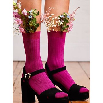 英國進口Pantherella潘紗瑞拉5X3RIB70%美利奴羊毛條紋女襪子W796