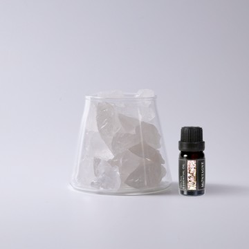 【Montagne】白水晶｜富士山晶礦杯透明款（不贈杯蓋）｜快樂鼠尾草10ml _廠商直送