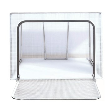 超大透明可視雙開收納箱 防水尼龍材質 鋼架支撐  灰色  1個