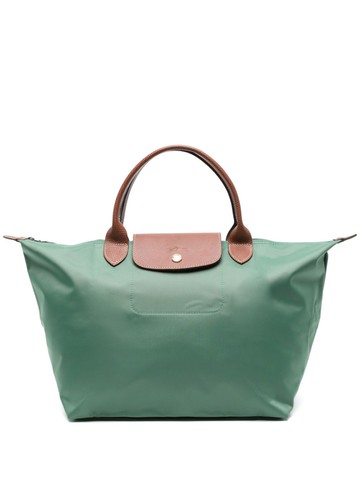 Longchamp - medium Le Pliage Original tote bag - women - Polyamide/Calf Leather - One Size - Green