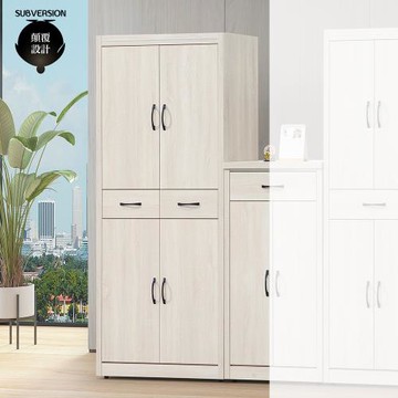 【顛覆設計】聖艾諾3x6尺白原切色鞋櫃