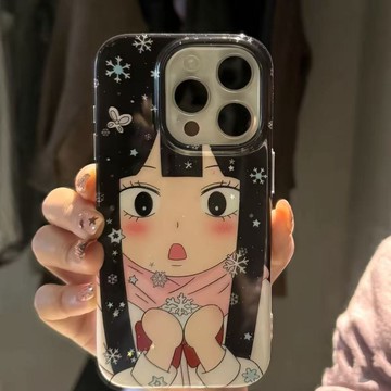 免運+隔日🚚亮面果凍手機殼 雪花黑沼爽子 適用於蘋果17promax 16Pro 15plus14 13 1211防摔