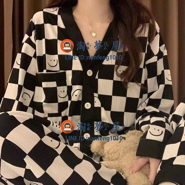 睡衣女春秋季長袖長褲寬版家居服套裝高顏值慵懶冬天【淘夢屋】