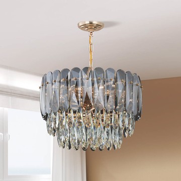 奢華風煙灰水晶吊燈 10-60901