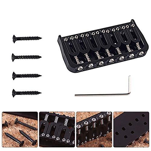 ARTIBETTER Guitar Bridge Set Bass Bridge String Lock String Guitar Saddle Bridge Top Load Guitar Tailpiece for Guitar Musical Instrument Bass