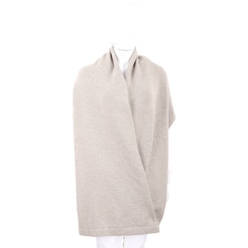 Andre Maurice 鬆軟厚針織燕麥色開襟羊毛背心 披肩