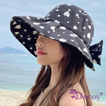 【Decoy】點點愛心＊夏季加大防曬漁夫遮陽帽 2色可選