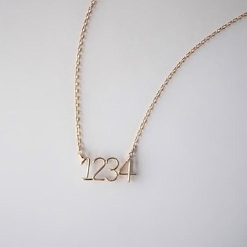 數字 (四位數) 項鍊