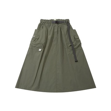 A[S]USL BELTED NYLON FLARE SKIRT / ASUSL 日系 工裝裙 多口袋 尼龍防潑水