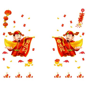半島良品 新年款DIY壁貼  新年鞭炮  60 x 45cm