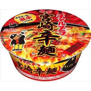 送料無料 明星 チャルメラどんぶり 宮崎辛麺 77g×24個